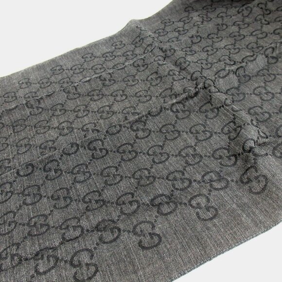 Authentic GUCCI 165904 3G646 GG pattern Stall wool/silk [Used] - Picture 5 of 10